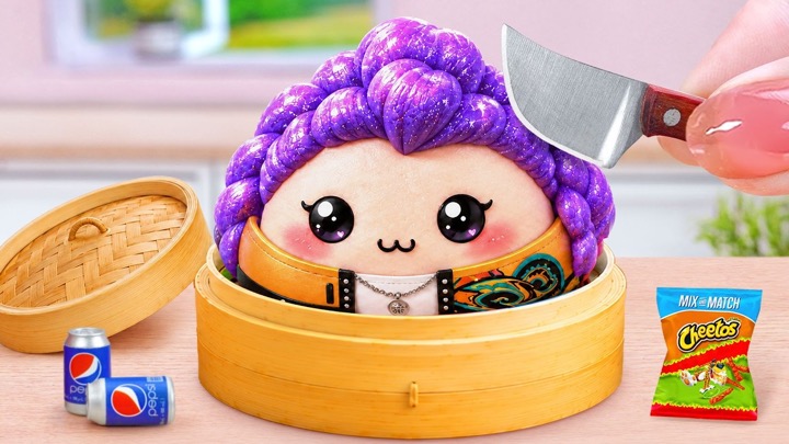 Rumi Dumpling Surprise 🥟 How To Make a Cute Rumi Shaped Dumpling 💗 Tina Mini Cooking
