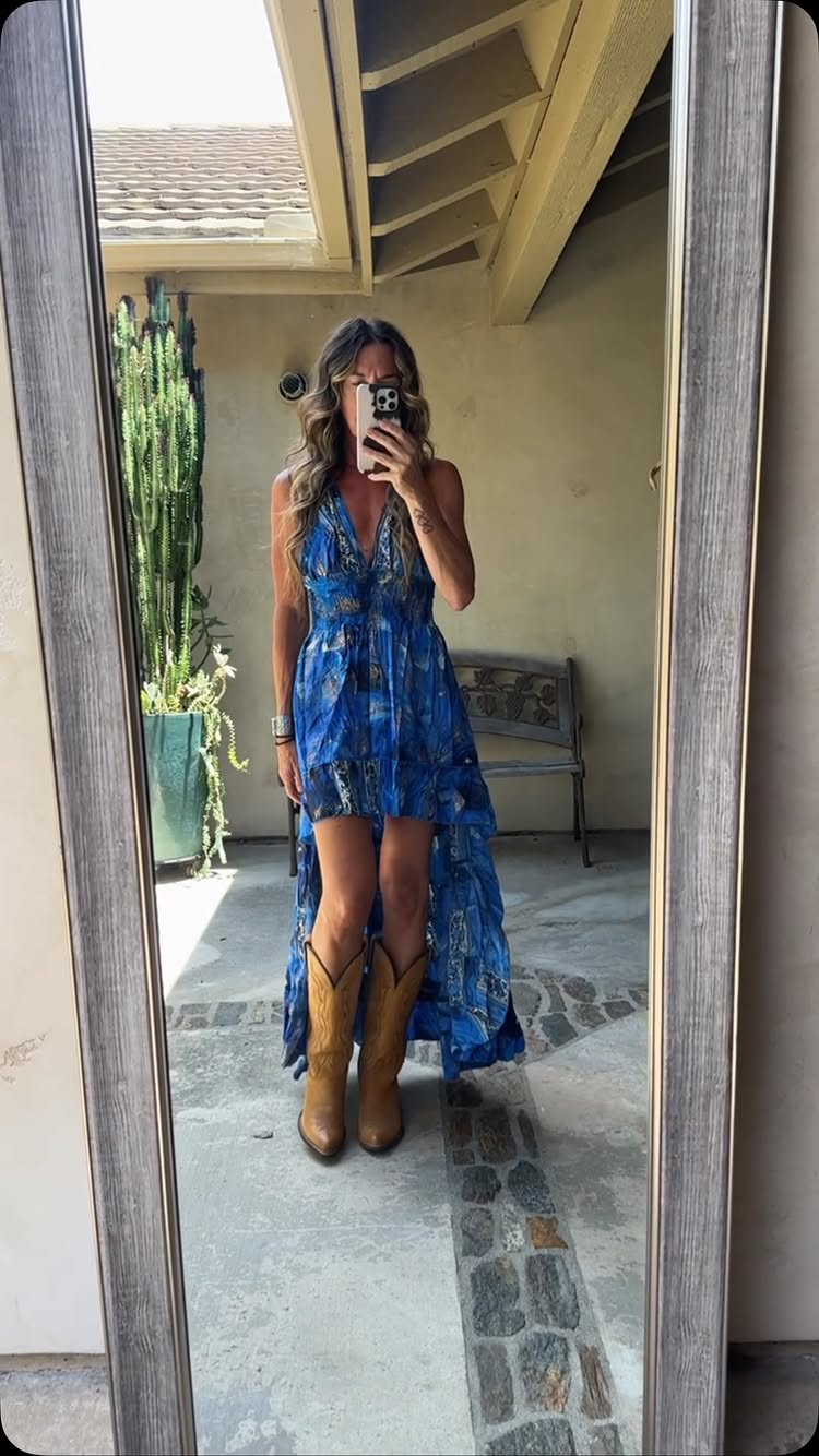 The dress you've been waiting for! Only a few prints left! #tomboyts #bohovibes #bohostyle #bohowestern #shopsmall