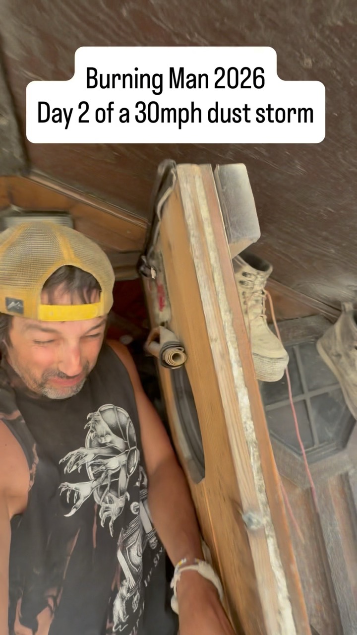 Day 2 of a 30mph dust storm at Burning Man 2026 #burningman
