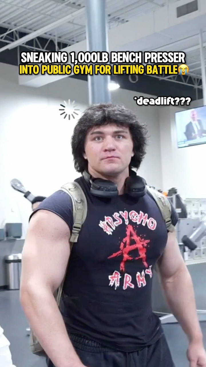 Sneaking 1,000LB Bench Presser Into Public Gym For Lifting Battle😭 #gym #benchpress