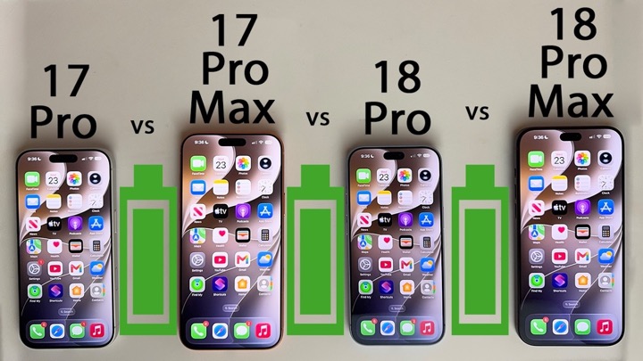iPhone 18 Pro Max vs 18 Pro vs 17 Pro Max vs 17 Pro Battery Life DRAIN Test