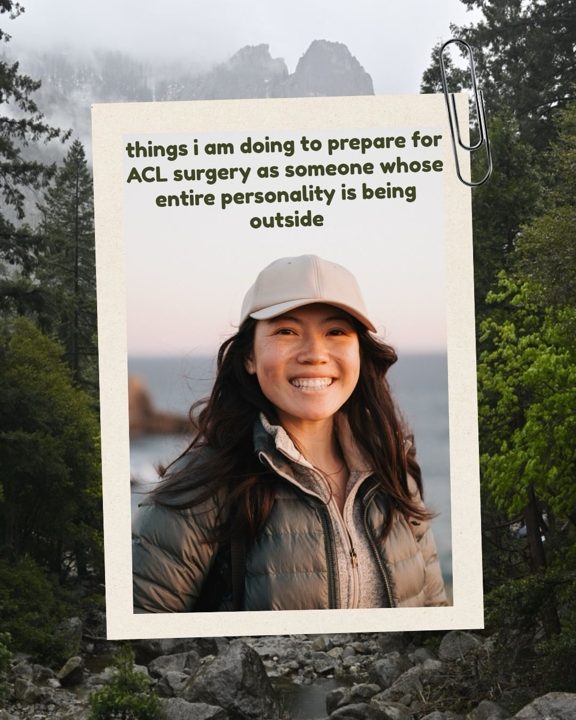 New ACL, new personality trait loading…. 

As a gal with hobbies that are 90% outdoors-focused, this is going to be an i