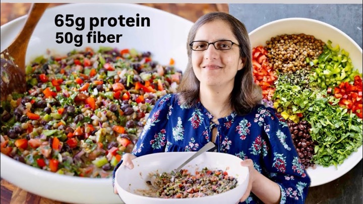 This Anti-Inflammatory Meal Keeps Me Full For Hours! High Protein & Fiber Dense Bean Salad 