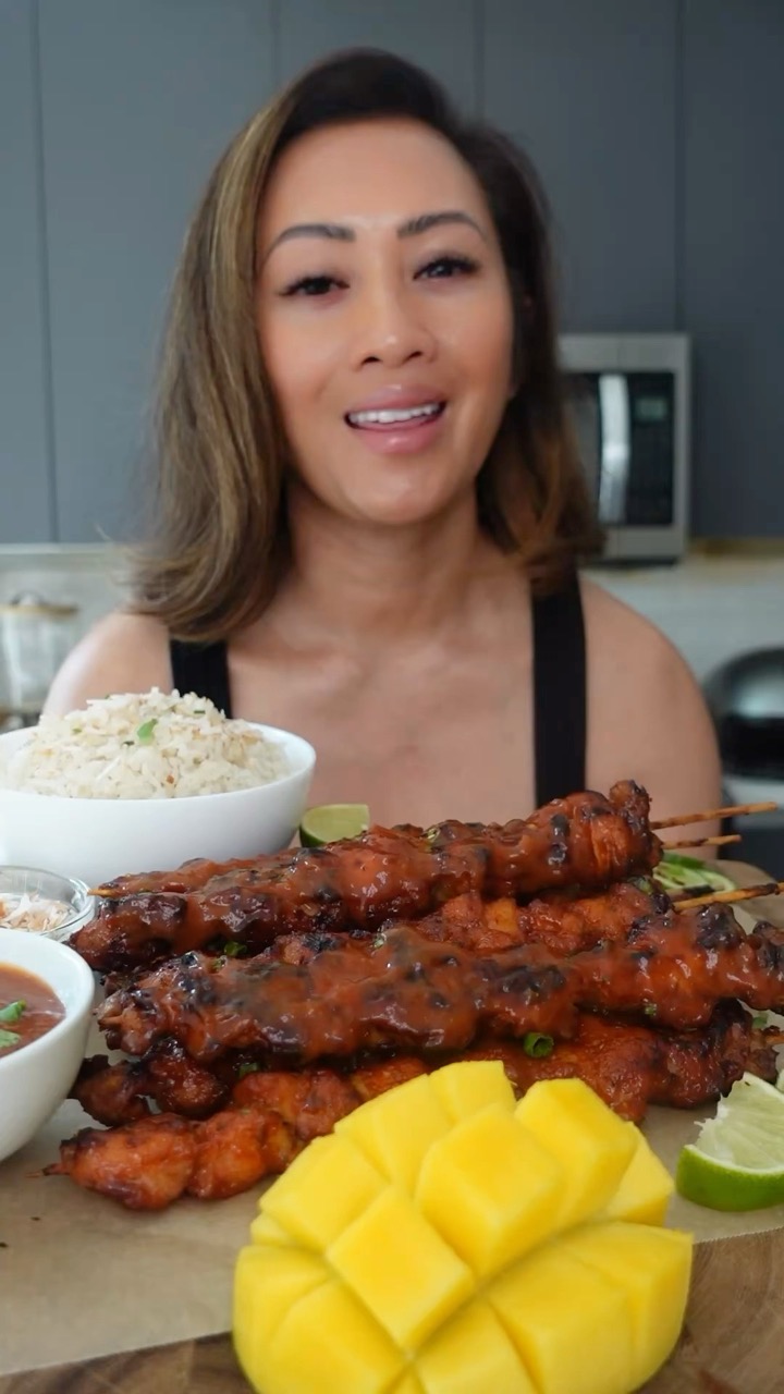 Mango Habanero Chicken Skewers 🥭 🌶️ 🍖