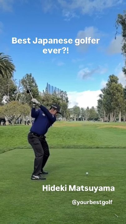 “Hideki Matsuyama.” Watch this pause and transition! The best golfer Japan has ever produced!? He’s got a Masters jacket! How many more majors will he win? #golf #golfers #golfball #ric #laopen